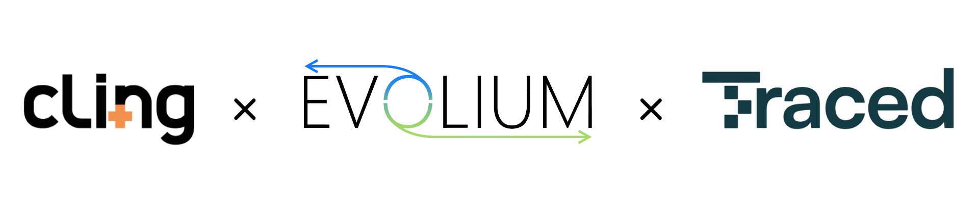 Logos of Cling, Evolium and Traced